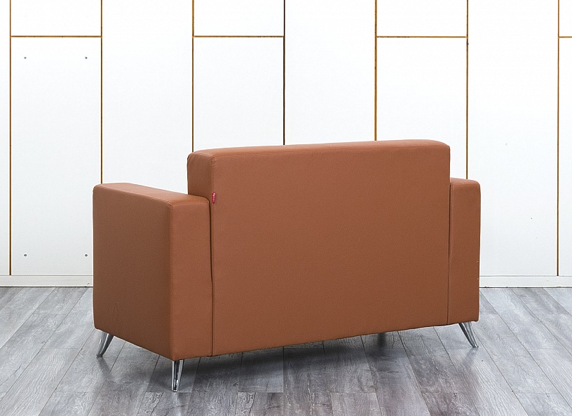 Офисный диван  Кожзам Оранжевый   (ДНКО-21034)